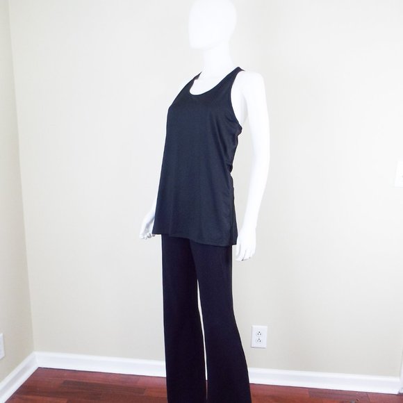 HANES SPORT BLACK ACTIVE WEAR ATHLETIC RACER BACK TANK  TOP - LARGE - Picture 4 of 6